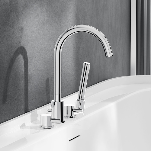 фото 360400000 scandinavian pure смеситель на борт ванны, четырёхсекционный, хром