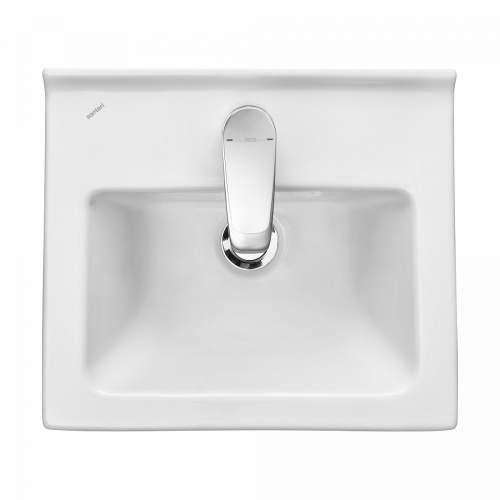 картинка Раковина подвесная Santeri Визит-40 с переливом, белый (1.3117.7.S00.11B.0) от магазина Сантехстрой