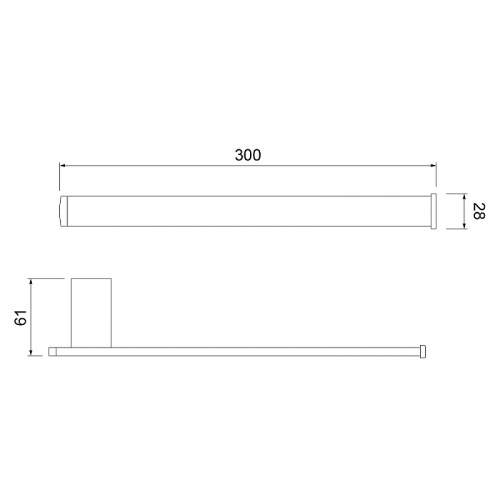 картинка Полотенцедержатель Timo Torne черный (43050/03) от магазина Сантехстрой