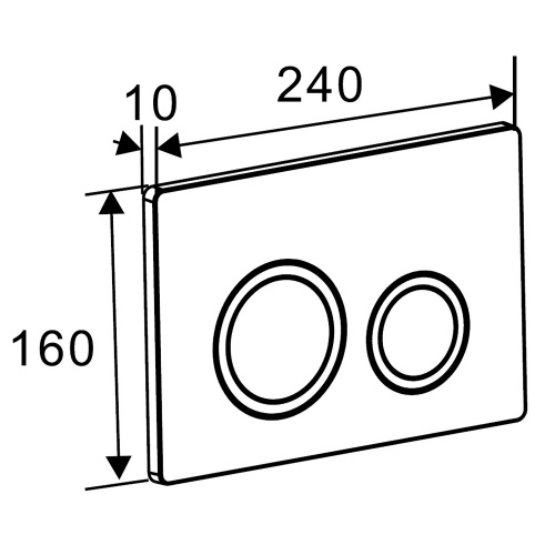 картинка Кнопка смыва AZARIO NEW двойная, пластик, черный матовый (AZ-017.04) от магазина Сантехстрой