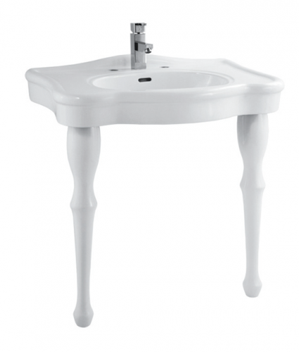 картинка Раковина на двух фигурных ножках Creo Ceramique ORLEANS 810х550х855, белая от магазина Сантехстрой