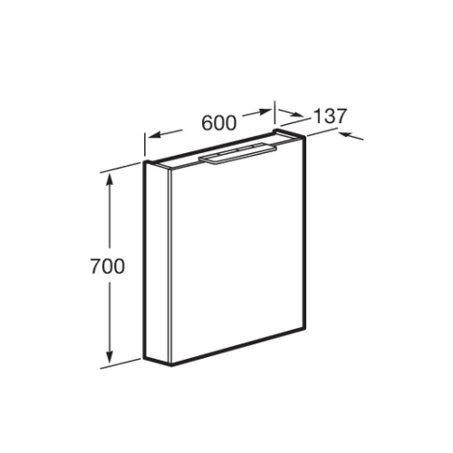 картинка Зеркало-шкаф Roca Oleta 60 левый, белый матовый (A857645501) от магазина Сантехстрой
