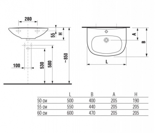 картинка Раковина Jika ZETA 500 мм, белая (8.1039.0.000.104.9) от магазина Сантехстрой