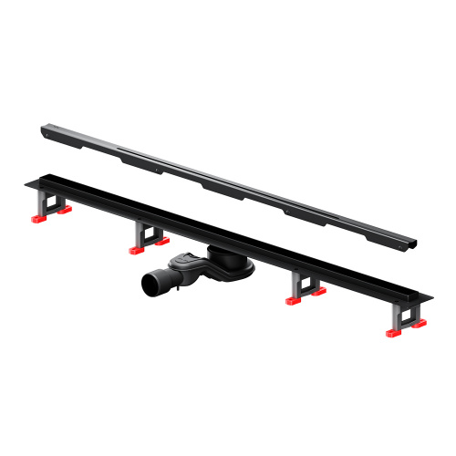 картинка W01SC-S11-100-05BM MasterFlow Трап для душа линейный универс затвор Slim line 100см цвет черн мат от магазина Сантехстрой