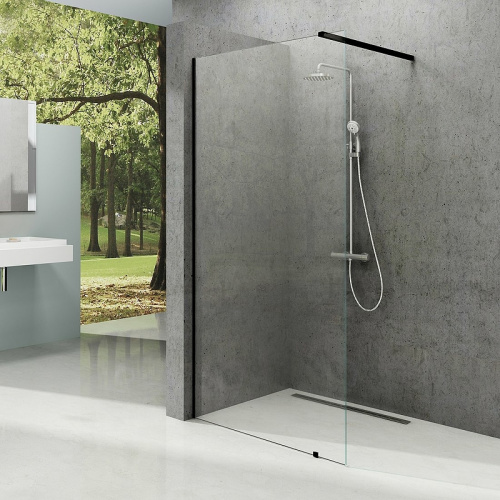 картинка Душевая перегородка Ravak Walk-In Wall 70 GW9W10300Z1 профиль Черный стекло Transparent от магазина Сантехстрой