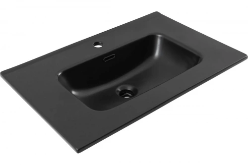 картинка Раковина-столешница Aquanet Flat 70 черный матовый 00329254 от магазина Сантехстрой