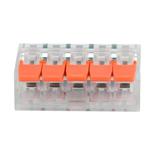 картинка Универсальная компактная клемма СМК 221-415, 5-прoводная до 4,0 мм² (пакет 5 шт/уп) REXANT от магазина Сантехстрой