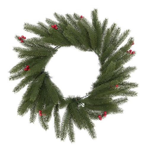 картинка Еловый венок с ягодами NEON-NIGHT Ø 45 см,  литой от магазина Сантехстрой