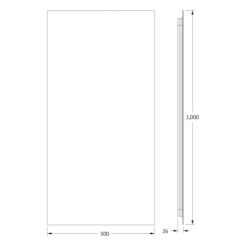 картинка Зеркало с фацетом и LED-подсветкой настенное GLOW DEFESTO 50x100 см, DF 2515 от магазина Сантехстрой