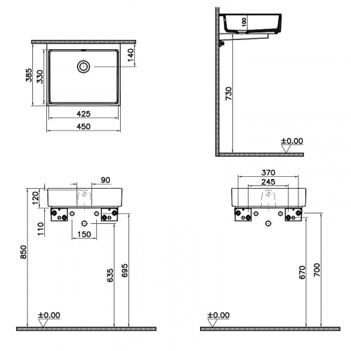 картинка Раковина-чаша Vitra ArchiPlan 45 7403B003-0012 Белая от магазина Сантехстрой