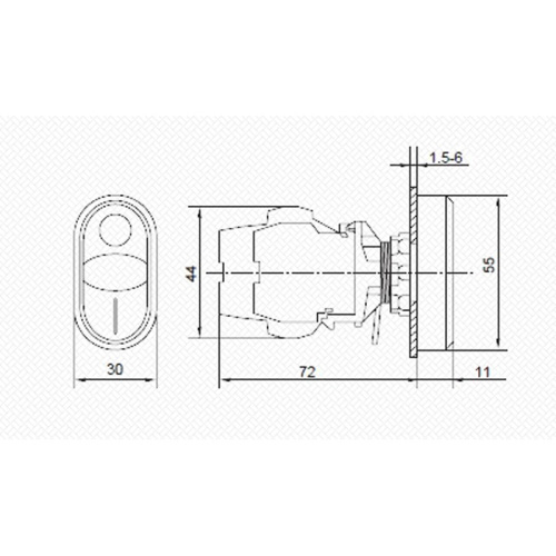 картинка Кнопка LA32 красно-зеленая «Пуск-Стоп» с подсветкой NO+NC от магазина Сантехстрой