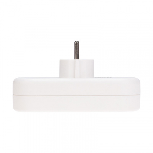 картинка Тройник электрический линейный 10 А вертикальный без заземления,  белый REXANT от магазина Сантехстрой