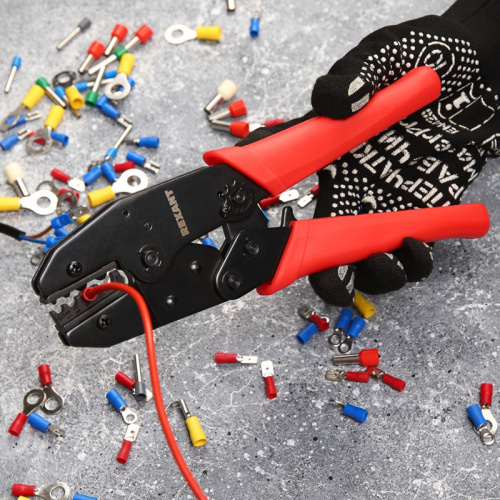 картинка Кримпер REXANT HT-336 N для обжима изолированных и неизолированных гильз 1.5-10.0 мм² от магазина Сантехстрой