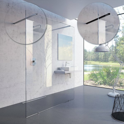 картинка Душевая перегородка Ravak Walk-In Free 130 GW9FJ0C00Z1 профиль Хром стекло Transparent от магазина Сантехстрой