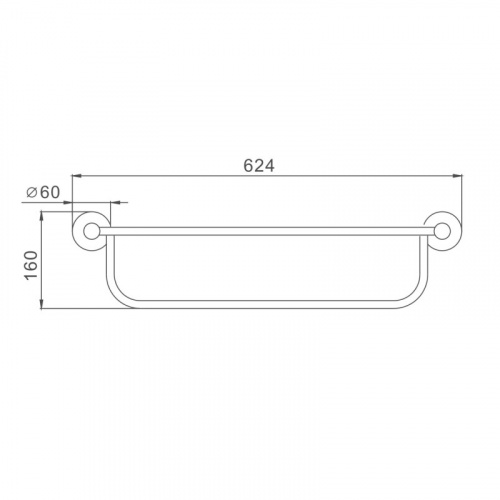 картинка Полка для полотенец Haiba сталь (HB8324) от магазина Сантехстрой