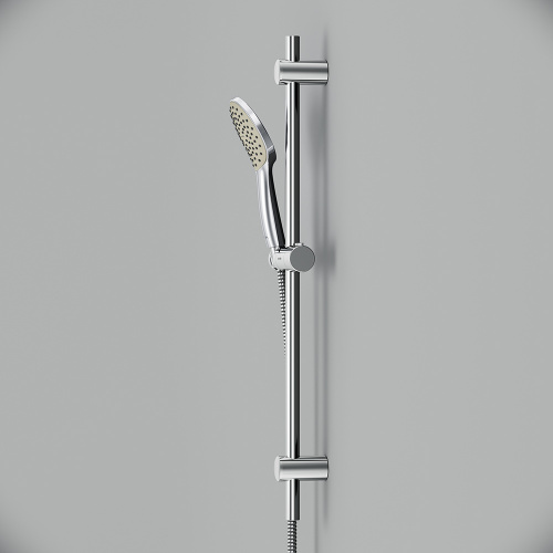 картинка F0190000 Gem душ.комплект: ручн.душ 1 ф-ция d 110 мм, штанга 700, шланг 1 750 мм, хром, шт. от магазина Сантехстрой