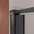 картинка Душевая дверь Cezares Liner 90 L LINER-B-12-90-C-NERO-L профиль Черный матовый стекло прозрачное от магазина Сантехстрой