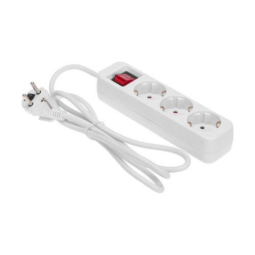 картинка Удлинитель STANDARD 3 гнезда,  1,5м,  3х1,0мм²,  с/з,  с выключателем,  белый REXANT от магазина Сантехстрой