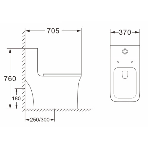 картинка Унитаз-моноблок AZARIO GRESSA 705х370х760 напольный безободковый в комплекте с сиденьем дюропласт микролифт, белый (AZ-1111) от магазина Сантехстрой