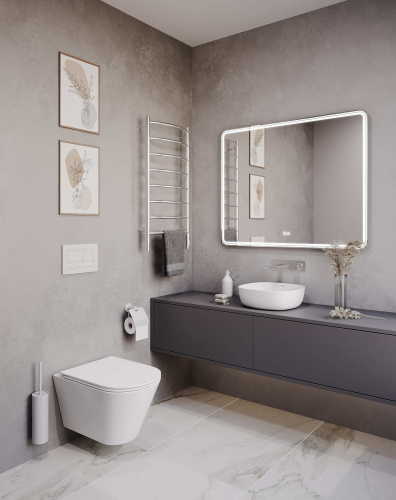 картинка Подвесной унитаз безободковый Terminus Классик S 515х355 белый от магазина Сантехстрой