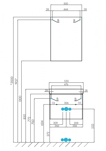 картинка Зеркальный шкаф AQUATON (Акватон) 1a263302ax010 Белый от магазина Сантехстрой