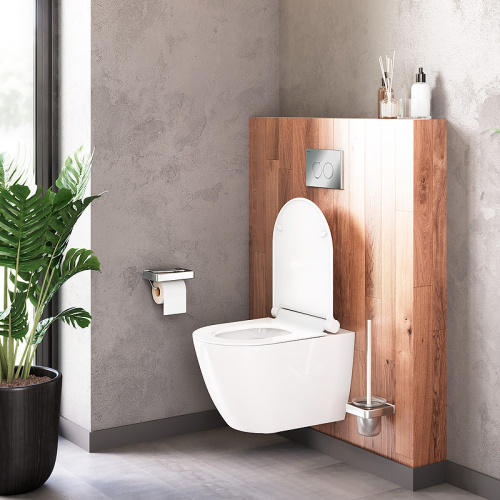 картинка DX22C1700SC Apollo подвесной унитаз без ободка с сиденьем микролифт от магазина Сантехстрой