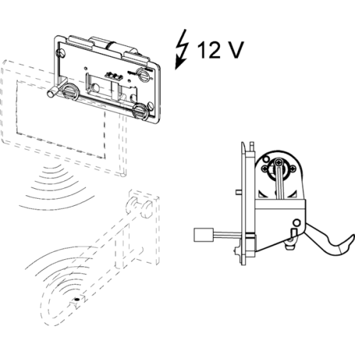 картинка TECEplanus, механизм дистанционного смыва, радио, 220/12 В от магазина Сантехстрой