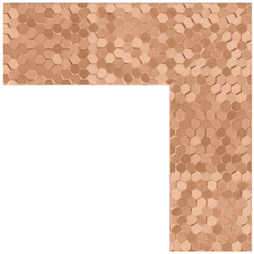 картинка Зеркало Evoform Definite 86х66 BY 3178 в багетной раме - Соты медь 70 мм от магазина Сантехстрой