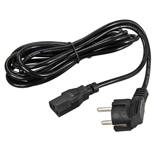 картинка Шнур сетевой,  евровилка угловая - евроразъем С13, кабель 3x0,75 мм²,  длина 1,8 метра (PE пакет) REXANT от магазина Сантехстрой