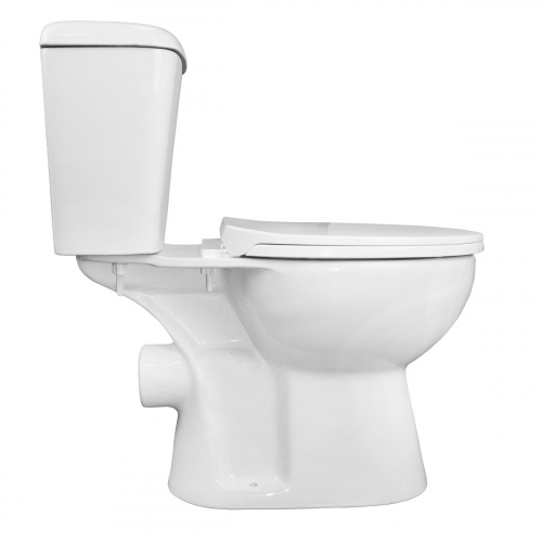 картинка Унитаз напольный Loranto Lino 370х670х720 с сиденьем микролифт (soft close) полипропилен, белый (CS-CT8812) от магазина Сантехстрой