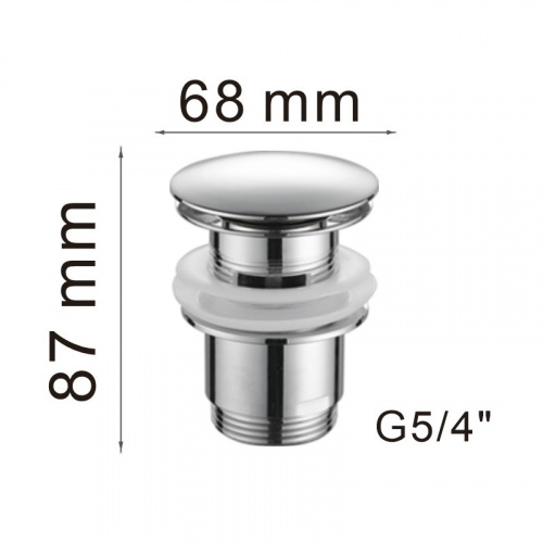 картинка Донный клапан Haiba хром (HB63) от магазина Сантехстрой