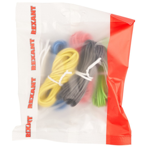 картинка Набор автопровода REXANT «Радуга» 1х1,00 мм,  6 цветов (белый,  желтый,  зеленый,  красный,  синий,  черный) по 3 метра от магазина Сантехстрой