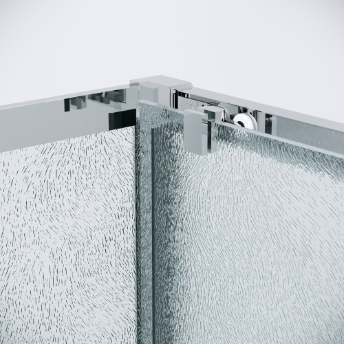 картинка Душевое ограждение Grossman Cosmo 100.K33.02.110.10.02-200.K33.02.90.10.02 (110х90х195) раздвижная(левая) хром, стекло шиншилла, 2 места от магазина Сантехстрой