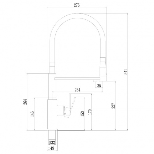 картинка Смеситель для кухонной мойки под фильтр питьевой воды Savol (S-L1808C-01) от магазина Сантехстрой
