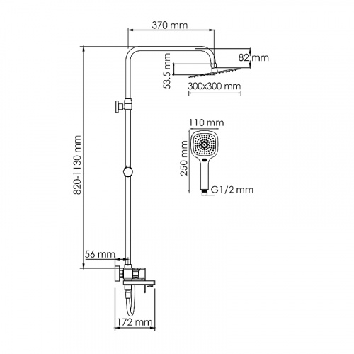 картинка Душевая система WasserKRAFT A177.118.065.087.CH Хром от магазина Сантехстрой