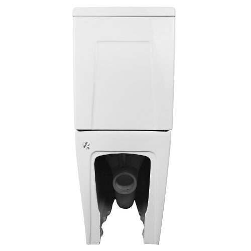 картинка Унитаз-компакт Azario Quadro 605x340x810 напольный, смыв "Торнадо", безободковый с сидением микролифт и арматурой, белый (AZ-2175 UQ1) от магазина Сантехстрой