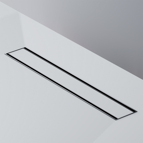 картинка W02SC-U11-050-04BM PrimeFlow Трап для душа линейный универс затвор Tile 50см цвет черн мат от магазина Сантехстрой