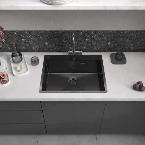 картинка Кухонная мойка Reflexion Iseo RX2260BL оружейная сталь от магазина Сантехстрой