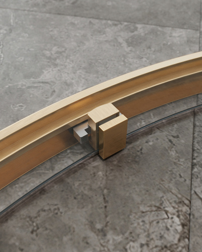 картинка Душевой уголок Cezares Molveno 120x120 MOLVENO-R-11-90+30-C-BORO-IV профиль Брашированное золото стекло прозрачное от магазина Сантехстрой