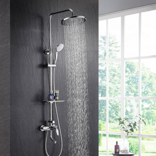 картинка Душевая система Lemark Linara для ванны и душа с регулируемой высотой штанги (LM0462C) от магазина Сантехстрой