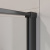 картинка Душевая дверь Cezares Liner 90 L LINER-B-12-90-C-NERO-L профиль Черный матовый стекло прозрачное от магазина Сантехстрой
