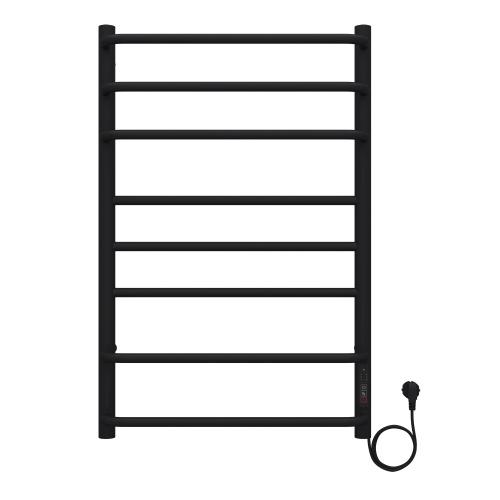 картинка Полотенцесушитель электрический AZARIO MILAN 500/800 8 секций, диммер справа, черный (AZ90858B) от магазина Сантехстрой