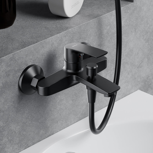 фото 481000300 eclipse 2.0, смеситель для ванной и душа, черный