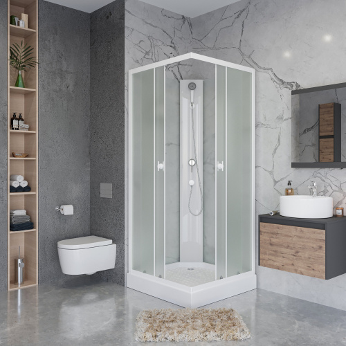 картинка Душевая кабина Niagara p90/13q/mt/bk от магазина Сантехстрой