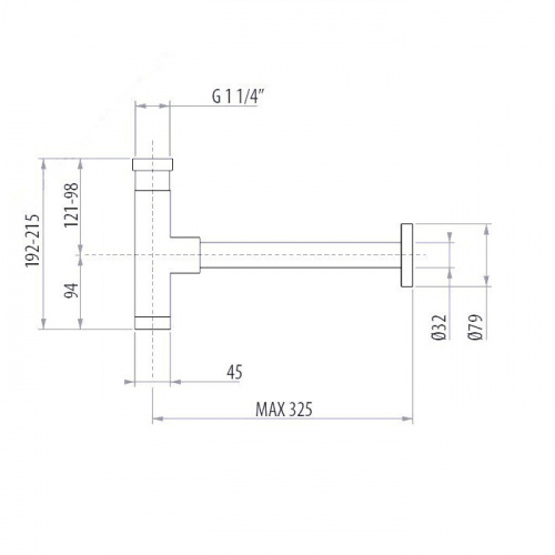 картинка Gattoni Accessori Сифон 1/1,4" для раковины, цвет хром от магазина Сантехстрой