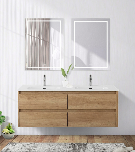 картинка Зеркало BelBagno Kraft 60 SPC-KRAFT-600-800-LED-TCH-WARM с подсветкой Сатин с сенсорным выключателем и подогревом от магазина Сантехстрой