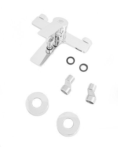 фото orange flat m12-100cr смеситель для ванны/душа