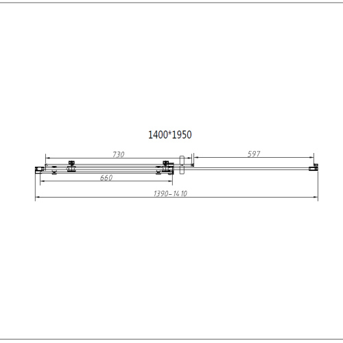 картинка Душевой уголок Como-N VSR-4CN8014CLB, 1400*800, черный, стекло прозрачное от магазина Сантехстрой