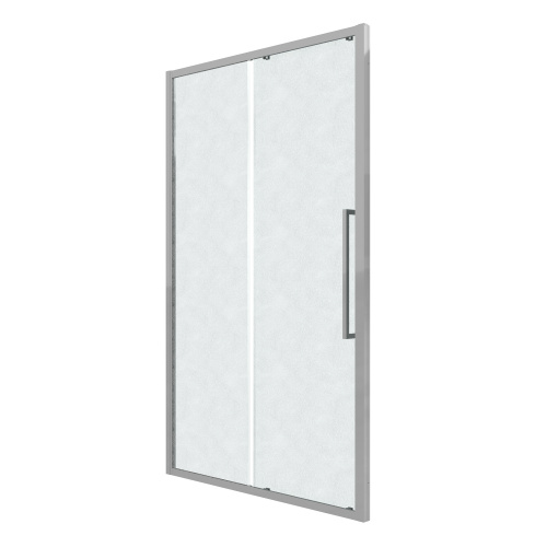 картинка Дверь в нишу Grossman Cosmo 100.K33.02.110.10.02 (110х195) хром,стекло шиншилла,раздвижная, 1 место от магазина Сантехстрой