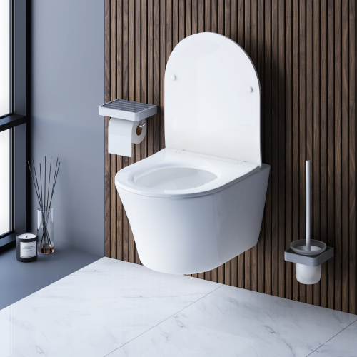 картинка DX35C1700SC Skyline унитаз подвесной безободковый с сиденьем микролифт от магазина Сантехстрой